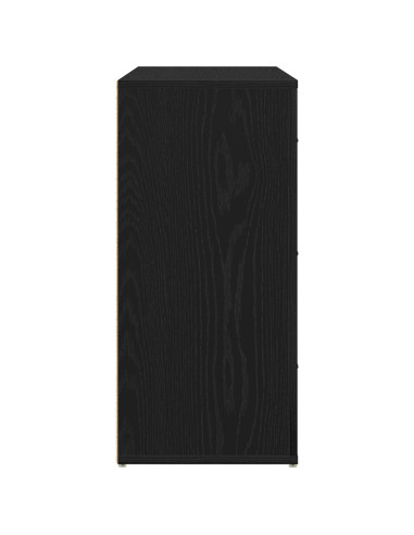Credenza Rovere Nero 80 x 33 x 70 cm Legno multistrato