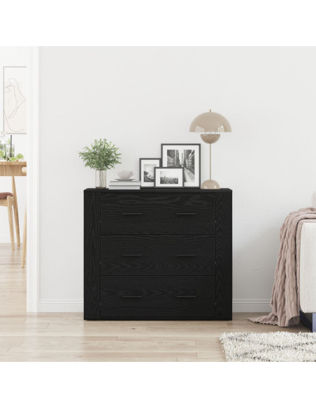 Credenza Quercia Nera 33x80x70 cm Legno Composito