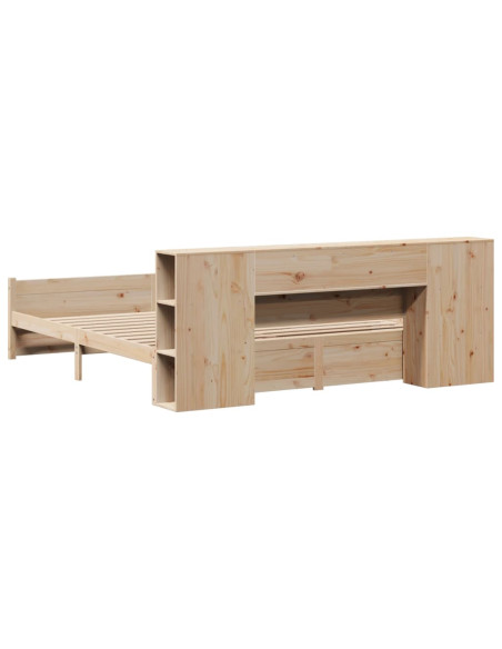 Letto Libreria senza Materasso 180x200 cm in Legno di Pino