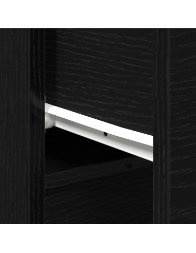 Credenza Rovere Nero 30 x 30 x 70 cm Legno multistrato