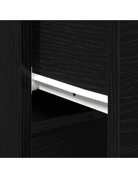 Credenza Rovere Nero 30 x 30 x 70 cm Legno multistrato