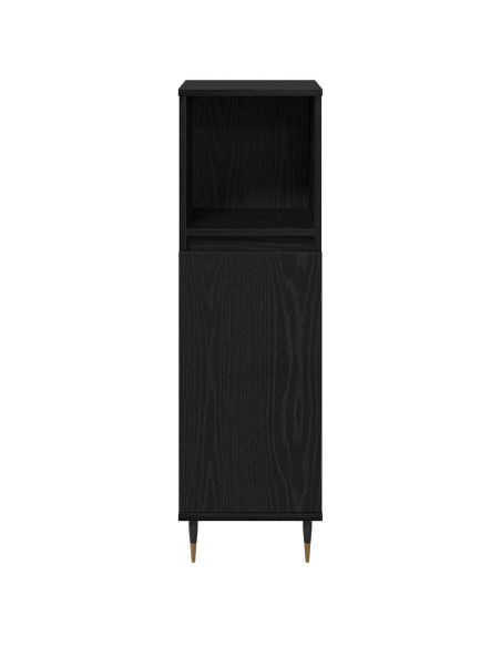 Mobile da bagno  Nero Rovere 30x30x100 cm Legno ingegnerizzato