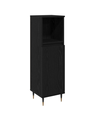 Mobile da Bagno Rovere Nero 30 x 30 x 100 cm Legno multistrato