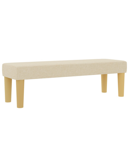 Letto a contenitore  con materasso e panca Panna 200x200 cm Tessuto