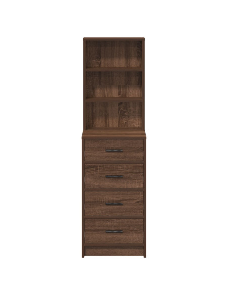 Highboard Marrone Rovere 40x41x135 cm Legno ingegnerizzato