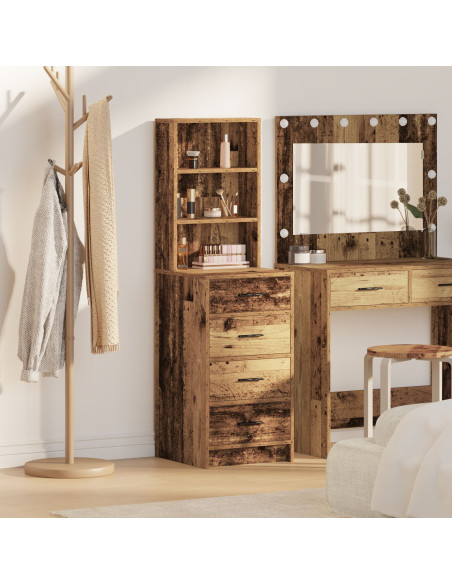 Highboard in Legno Vecchio 40x41x135 cm in Legno Ingegnerizzato