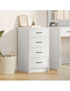 Credenza con cassetto Bianco 40 x 41 x 75 cm Legno multistrato 2