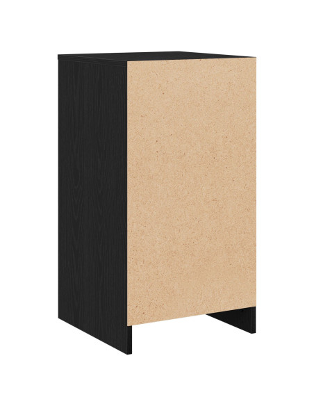 Mobiletto Nero Rovere 40x41x75 cm Legno ingegnerizzato