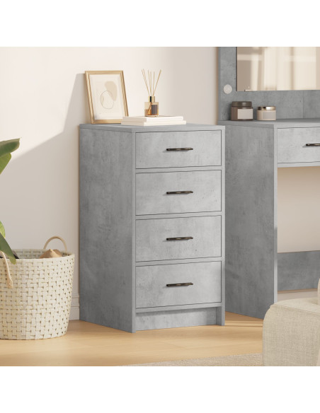 Credenza Grigio Cemento 40x41x75 cm Legno Ingegnerizzato