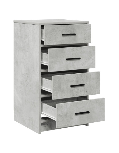 Credenza Grigio Cemento 40x41x75 cm Legno Ingegnerizzato