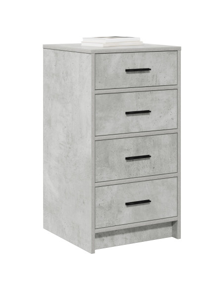 Credenza Grigio Cemento 40x41x75 cm Legno Ingegnerizzato