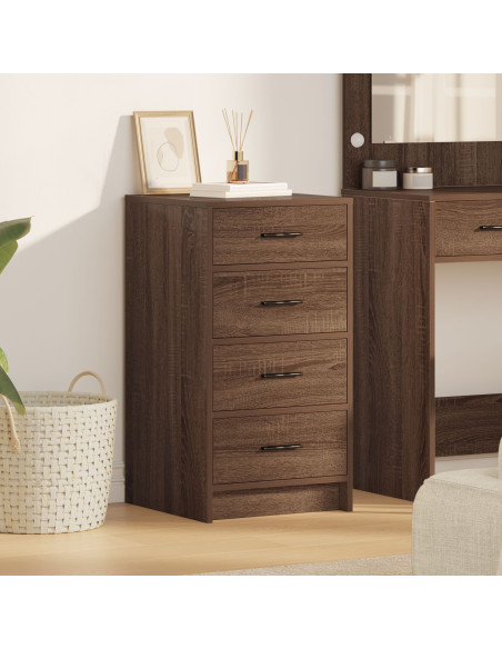 Sideboard Marrone Rovere 40x41x75 cm Legno Ingegnerizzato