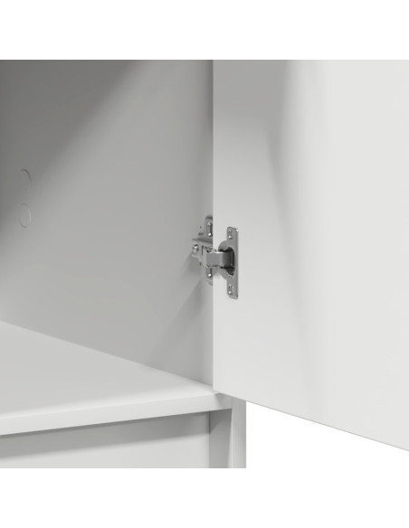 Highboard Bianco 40x41x135 cm in Legno Ingegnerizzato