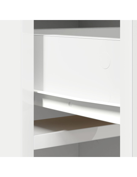 Highboard Bianco 40x41x135 cm in Legno Ingegnerizzato