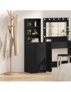 Credenza Rovere Nero 40 x 40,5 x 135 cm Legno multistrato 2