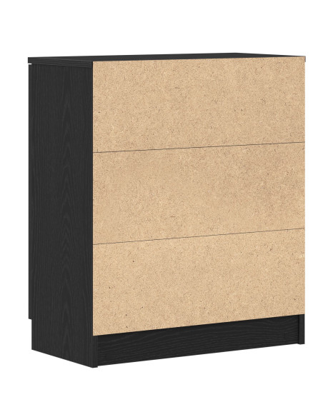 Credenza Nero Rovere 60x30x70 cm Legno ingegnerizzato