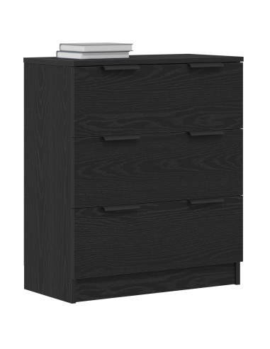 Credenza Rovere Nero 60 x 30 x 70 cm Legno multistrato