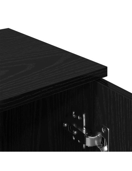 Credenze 2 pz in Rovere Nero, 30x30x70 cm, Realizzate in Legno Ingegnerizzato