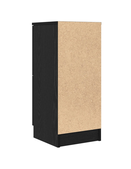 Credenze 2 pz in Rovere Nero, 30x30x70 cm, Realizzate in Legno Ingegnerizzato