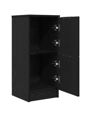 Credenza 2 pcs Rovere Nero 30 x 30 x 70 cm Legno multistrato