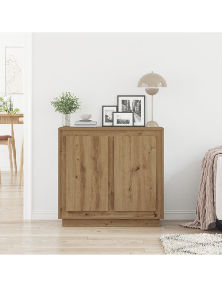 Sideboard  in rovere artisanale 80x34x75 cm in legno ingegnerizzato