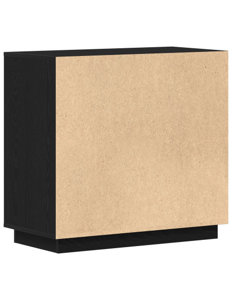 Credenza in Rovere Nero 80x34x75 cm in Legno Ingegnerizzato