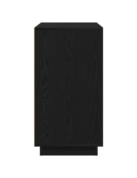 Credenza in Rovere Nero 80x34x75 cm in Legno Ingegnerizzato