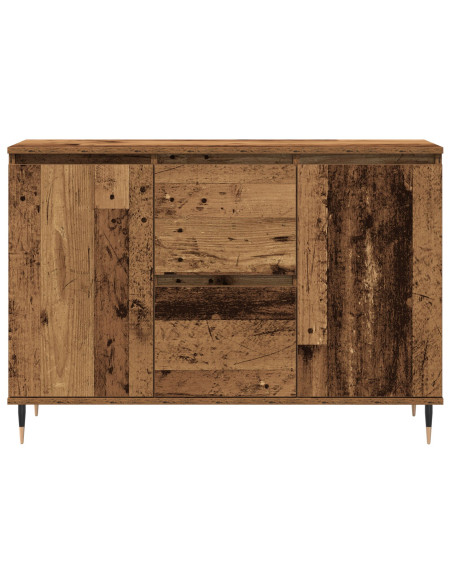 Credenza con porte e cassetti in legno vecchio 101,5x35x70 cm