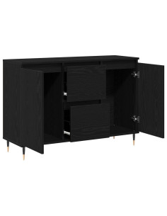 Credenza Rovere Nero 101,5 x 35 x 70 cm Legno multistrato 2