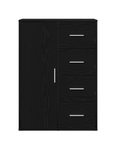 Credenza Rovere Nero 60 x 31 x 84 cm Legno multistrato