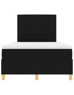 Letto a molle con materasso Nero 120 x 200 cm Tessuto 2