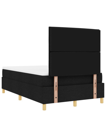Letto con Box Spring e Materasso  Nero 120x200 cm Tessuto
