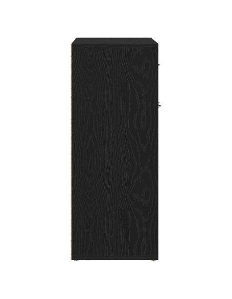 Credenza Rovere Nero 60 x 30 x 75 cm Legno multistrato