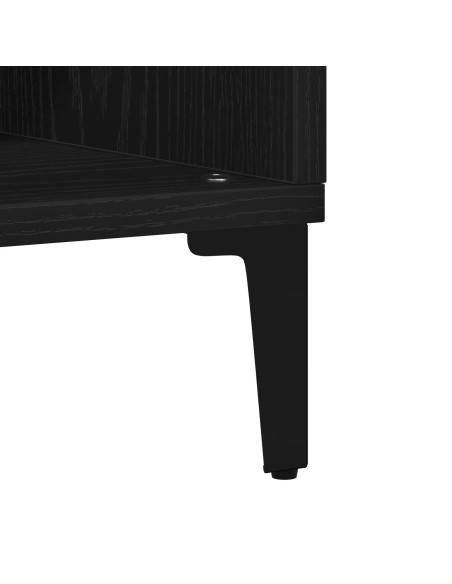 Mobile da soggiorno  Nero Rovere 57x35x70 cm in legno ingegnerizzato