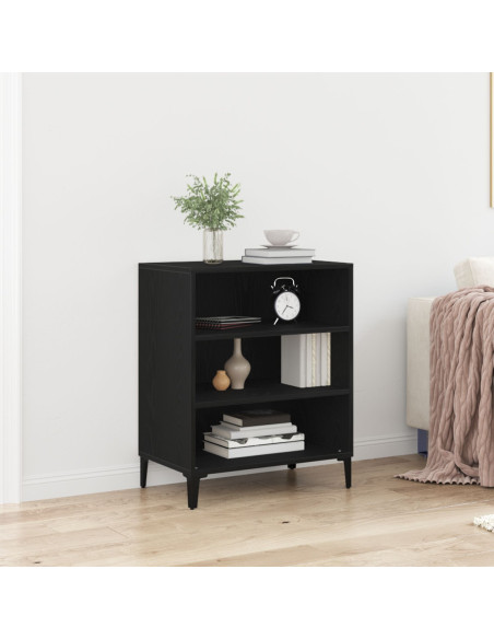 Mobile da soggiorno  Nero Rovere 57x35x70 cm in legno ingegnerizzato