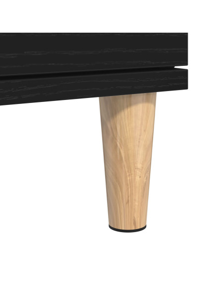 Mobile Nero Rovere 60x35x70 cm Legno ingegnerizzato