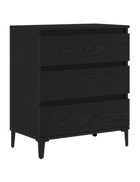 Credenza Nero Rovere 60x35x70 cm Legno ingegnerizzato