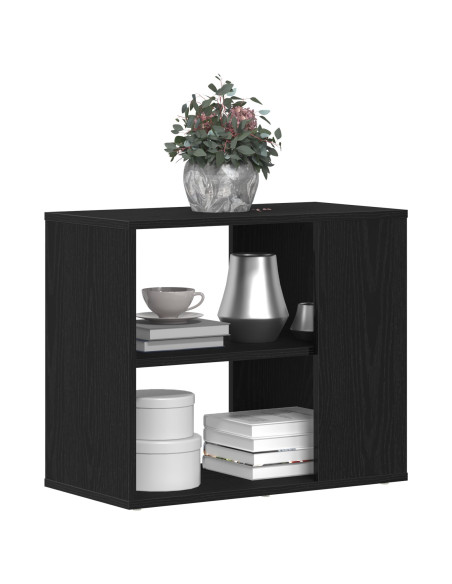 Credenza  Nera in Quercia 60x30x50 cm in Legno Ingegnerizzato