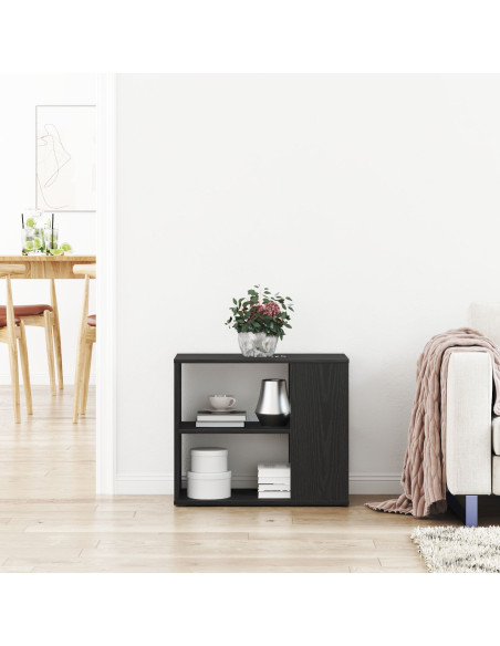 Credenza  Nera in Quercia 60x30x50 cm in Legno Ingegnerizzato