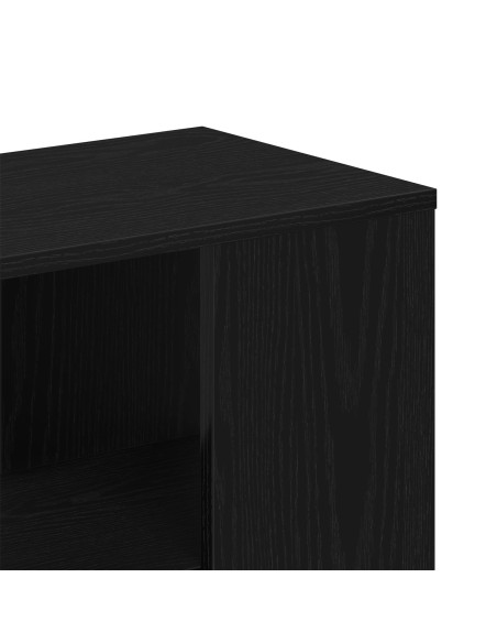 Credenza  Nera in Quercia 60x30x50 cm in Legno Ingegnerizzato