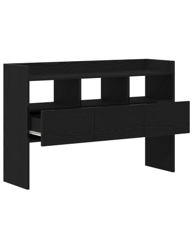 Credenza Rovere Nero 105 x 30 x 70 cm Legno multistrato