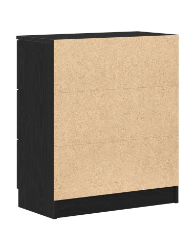 Credenza Rovere Nero 60 x 30 x 70 cm Legno multistrato