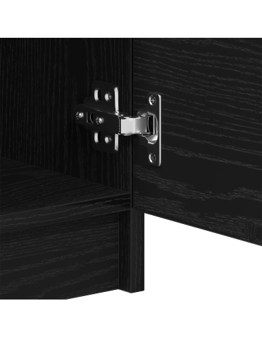 Credenza Rovere Nero 60 x 30 x 70 cm Legno multistrato