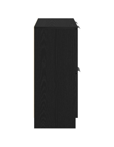 Credenza Rovere Nero 60 x 30 x 70 cm Legno multistrato