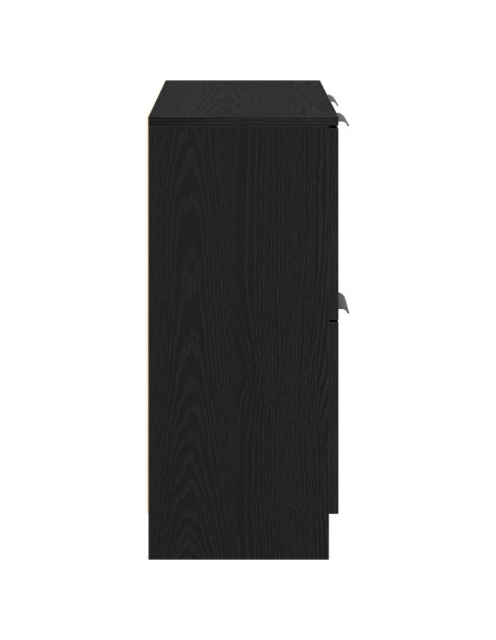 Credenza Rovere Nero 60 x 30 x 70 cm Legno multistrato
