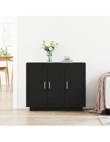 Credenza Rovere Nero 92 x 35 x 75 cm Legno multistrato