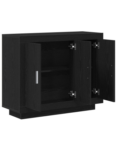 Credenza Rovere Nero 92 x 35 x 75 cm Legno multistrato