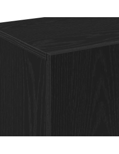 Credenza Rovere Nero 70 x 31 x 115 cm Legno multistrato 2