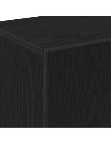 Credenza Rovere Nero 70 x 31 x 115 cm Legno multistrato