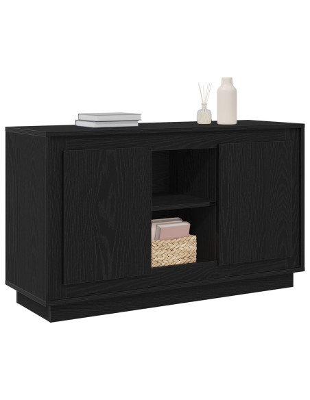 Buffet  Nero Rovere 102x35x60 cm Legno ingegnerizzato